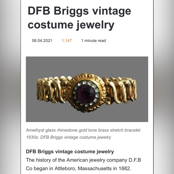 Gorgeous “Carmen” DFB Briggs Cameo Stretch “Sweetheart” Gold-Filled Bracelet - Picture 11 of 16